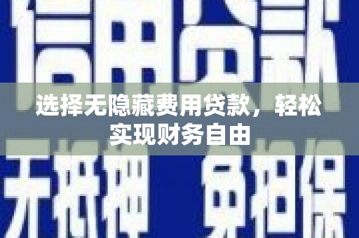 新界选择无隐藏费用贷款，轻松实现财务自由