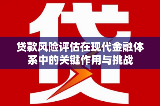 新界贷款风险评估在现代金融体系中的关键作用与挑战
