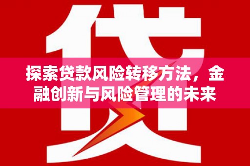 新界探索贷款风险转移方法，金融创新与风险管理的未来
