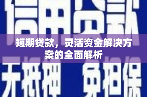 新界短期贷款，灵活资金解决方案的全面解析