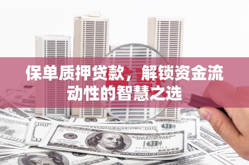新界保单质押贷款，解锁资金流动性的智慧之选