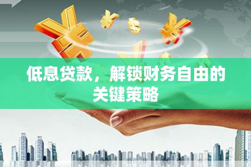 新界低息贷款，解锁财务自由的关键策略