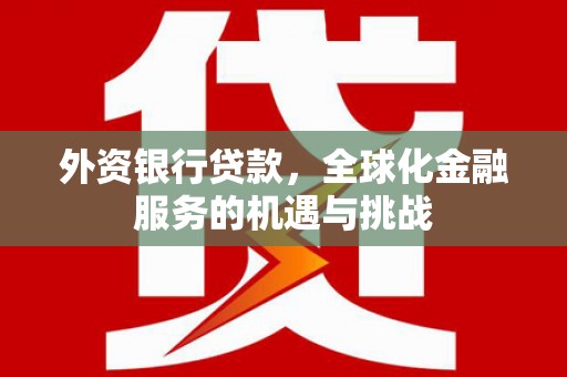 新界外资银行贷款，全球化金融服务的机遇与挑战